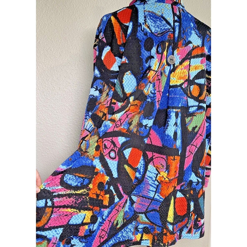 Calessa NEW! stunning flowy long sleeve big button blouse 3X artsy whimsygoth - Picture 5 of 9